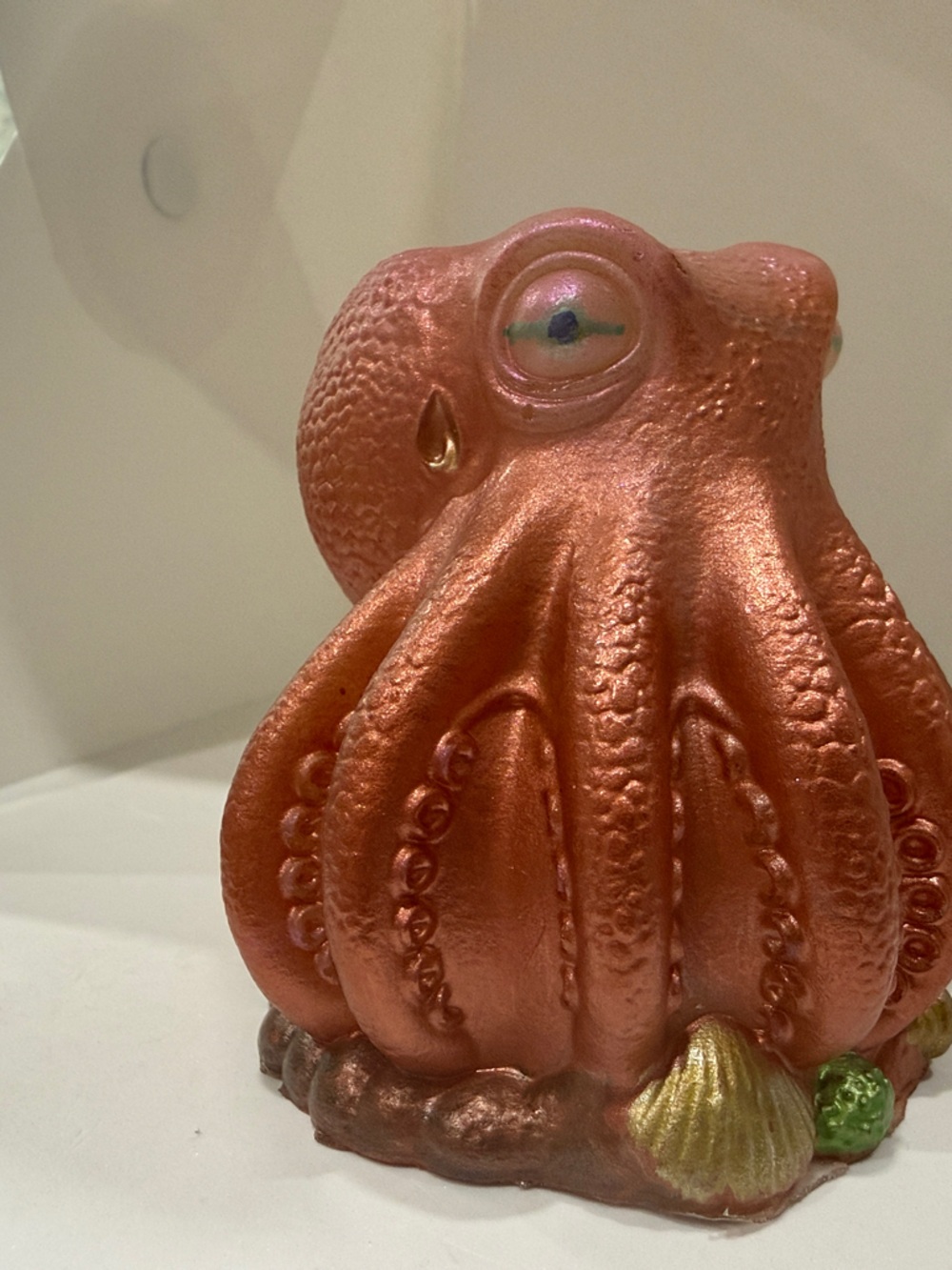 Resin Octopus Vase in Shimmery Coral Pink - Picture 9 of 10